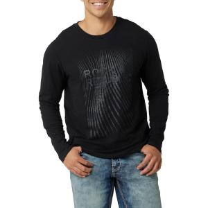 imageRock ampamp Republic Mens Long Sleeve TShirtBlack Abstract Logo