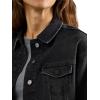 imageRock ampamp Republic Womens Aria Boxy Crop Denim JacketBlack Out