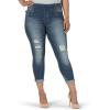 imageRock ampamp Republic Womens Denim Rx Fever Stretch Crop Capri JeanOverdosemedium Indigo Destructed
