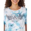 imageRock ampamp Republic Womens Graphic Tee ShirtBlue and White Tie Dye