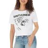 imageRock ampamp Republic Womens Graphic Tee ShirtWhite  Untamed Tiger Graphic