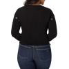 imageRock ampamp Republic Womens Grommet Cropped Crew Neck SweatshirtBlack