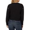 imageRock ampamp Republic Womens Grommet Cropped Crew Neck SweatshirtBlack
