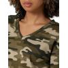 imageRock ampamp Republic Womens VNeck Pullover SweatshirtGreen Camo