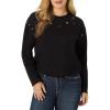 imageRock ampamp Republic Womens Grommet Cropped Crew Neck SweatshirtBlack