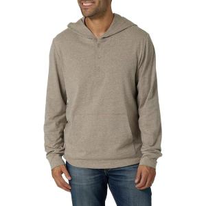 imageRock ampamp Republic Mens Long Sleeve Hooded Henley ShirtOatmeal