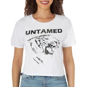 imageRock ampamp Republic Womens Graphic Tee ShirtWhite  Untamed Tiger Graphic