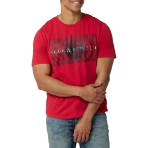 imageRock ampamp Republic Mens Graphic TeeRacing Red Box Logo